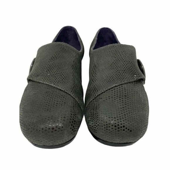 Vaneli Monk Strap Wedge Heels Shoes Gray 7 WW - Picture 2 of 9